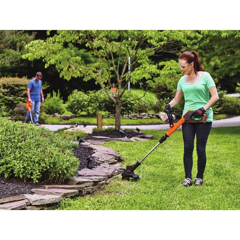 BLACK+DECKER 20V MAX Cordless String Trimmer and Edger with Spool, Battery and Charger Included, 2 Speed, 12 Inch (LST522) - Image 5