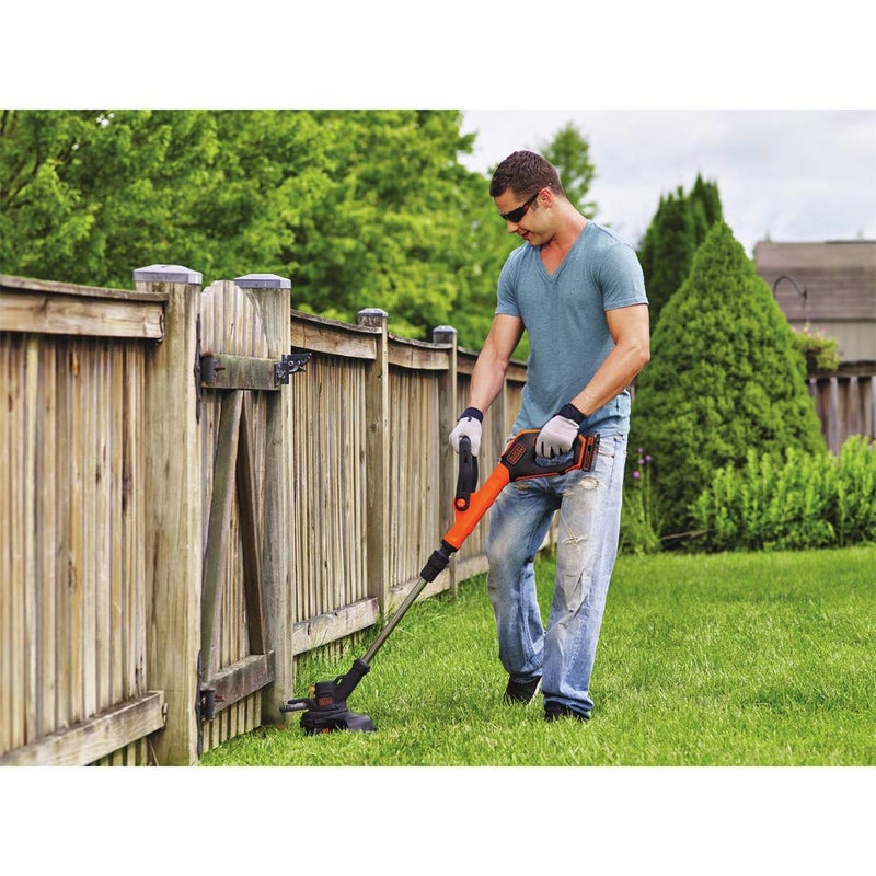 BLACK+DECKER 20V MAX Cordless String Trimmer and Edger with Spool, Battery and Charger Included, 2 Speed, 12 Inch (LST522) - Image 4