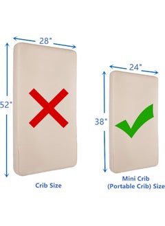 American Baby Company 100% Natural Cotton Value Jersey Knit Fitted Portable/Mini-Crib Sheet, Ecru, 24" x 38" x 5", Soft Breathable, for Boys and Girls, Pack of 3  - Image 2
