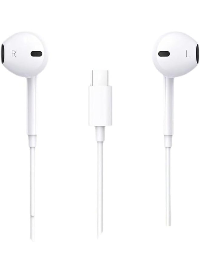 5PLUS Earphones Stereo Sound with Mic Compatible with Android & iPhone 15(🎧 Hi-Fi Sound 🎤 Built-in Mic 🔌 USB-C 📱 iPhone 15 Compatible) - Image 1