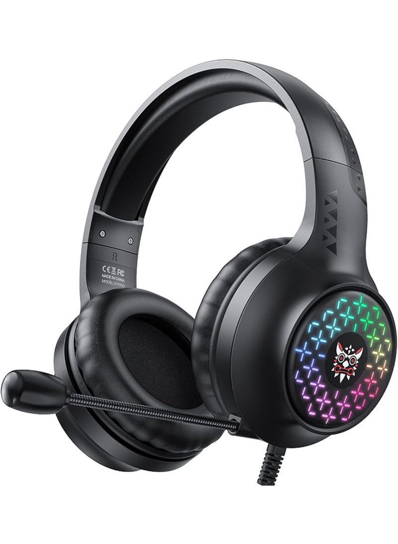 Onikuma X7 Pro Wired Gaming Headset RGB Light Noise Canceling Headphone With Microphone For PS4 PC Xbox One - Image 1