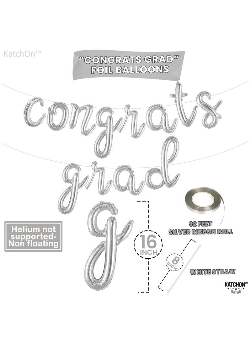 KATCHON Congrats Grad Script Balloon Banner for Graduation Decorations - Image 2