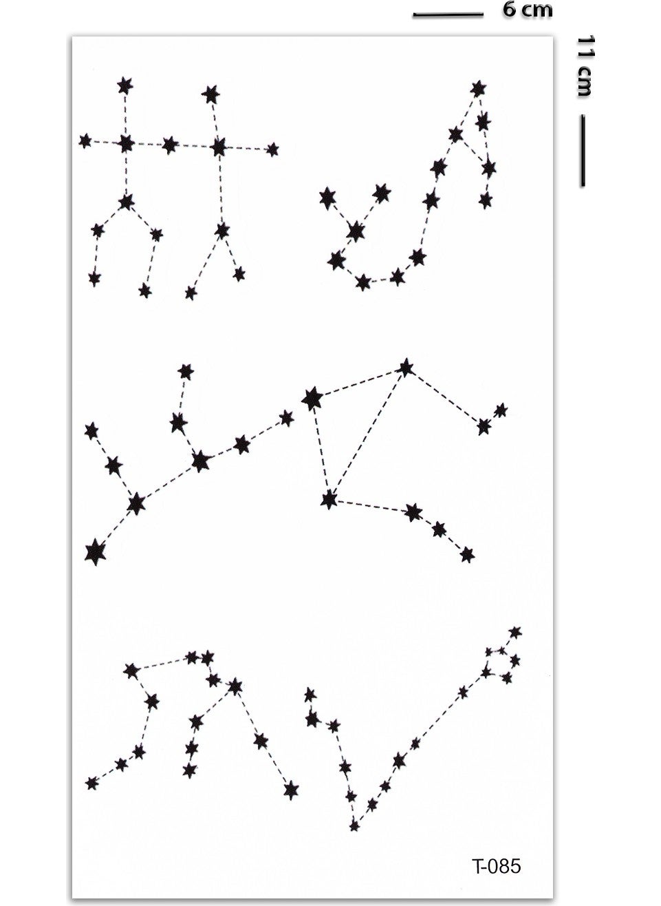 BP Tattoo - Stellarium Star Map Temporary Tattoo Minimal Tattoo - Image 1