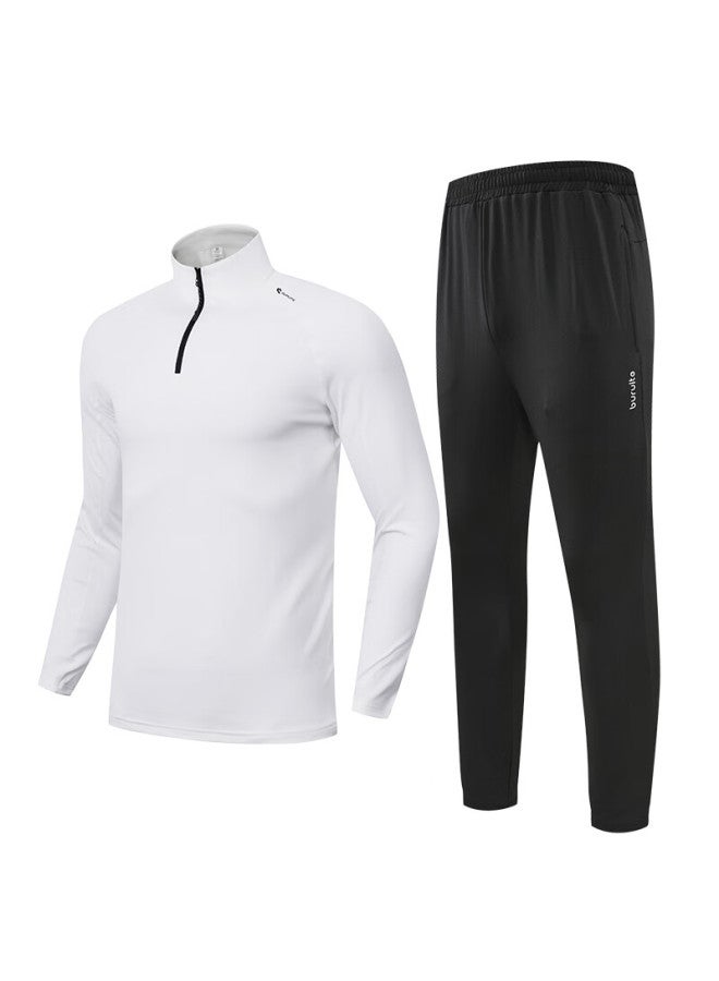 Buruite Fitness Wear For Men, Running Sportswear Set, Badminton Outfit, Basketball Quick-dry Clothes, High-elasticity Training Morning Jogging Suit, Cycling Apparel