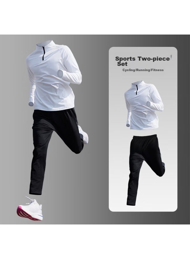 Buruite Fitness Wear For Men, Running Sportswear Set, Badminton Outfit, Basketball Quick-dry Clothes, High-elasticity Training Morning Jogging Suit, Cycling Apparel