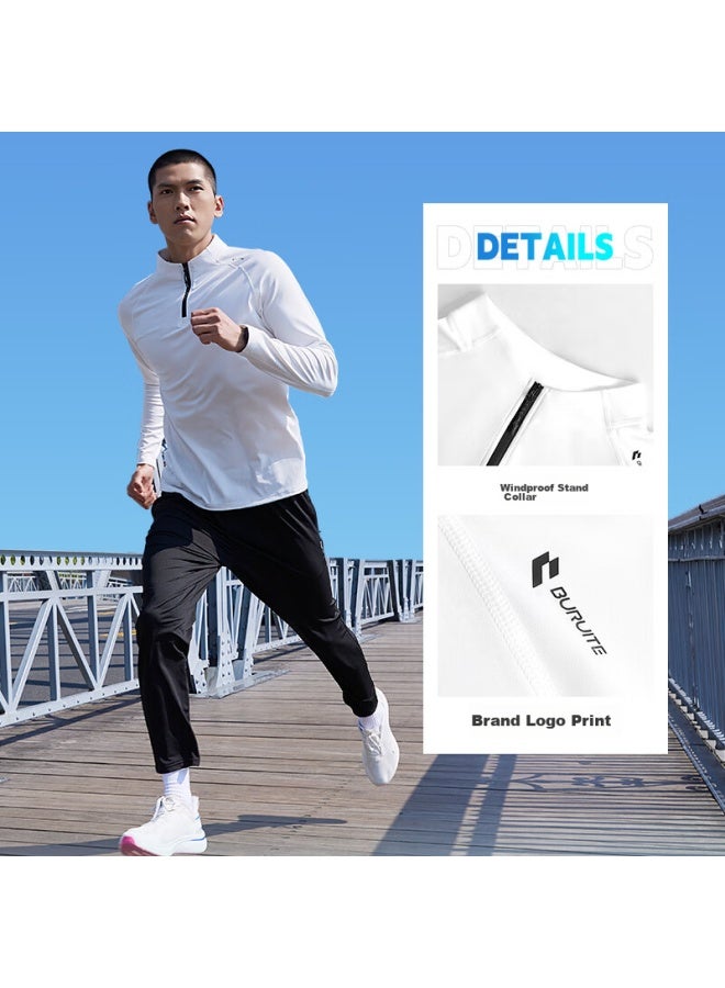 Buruite Fitness Wear For Men, Running Sportswear Set, Badminton Outfit, Basketball Quick-dry Clothes, High-elasticity Training Morning Jogging Suit, Cycling Apparel
