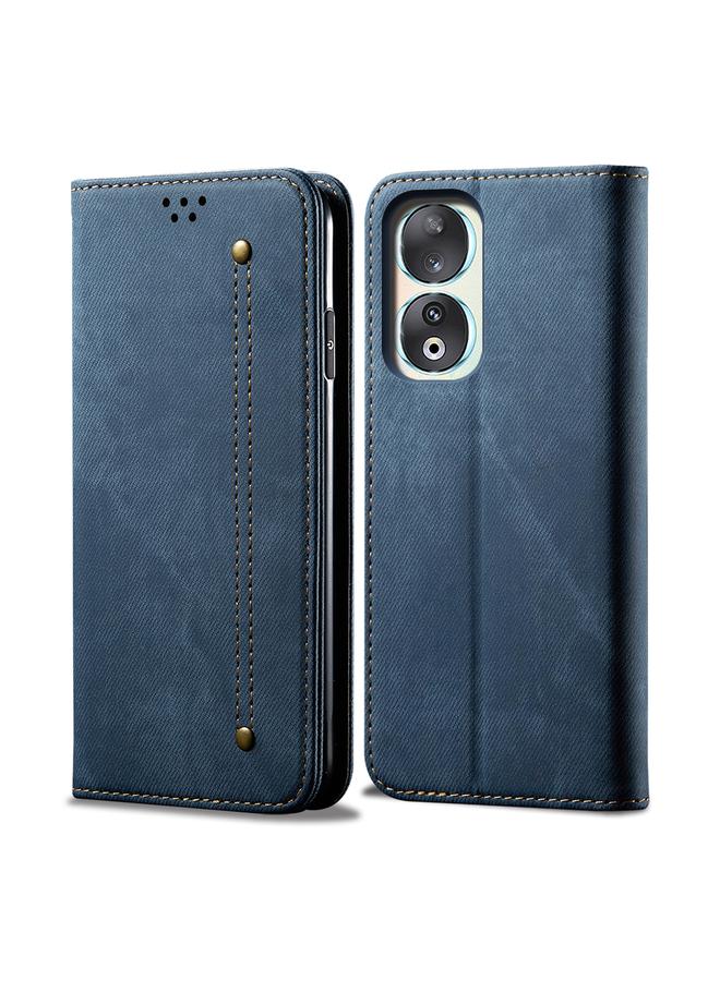 S-TOP Case For Honor 90 Denim Texture Flip Leather Phone Case - Image 1