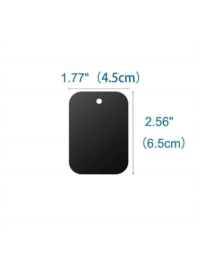 GDMINLO Mount Metal Plate（8Pack） for Magnetic Car Mount Phone Holder with Full Adhesive for Phone Magnet, Magnetic Mount, Car Mount Magnet-8X Rectangular (Black) - Image 2