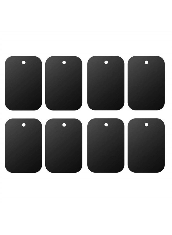 GDMINLO Mount Metal Plate（8Pack） for Magnetic Car Mount Phone Holder with Full Adhesive for Phone Magnet, Magnetic Mount, Car Mount Magnet-8X Rectangular (Black) - Image 1