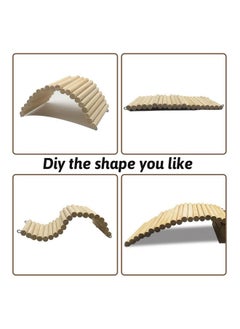 Hamiledyi Hamiledyi 11.37 x 5.9 inch Reptile Hideout, Bearded Dragon Bendy Bridge, Climbing Ladder Wooden Hermit Climb Toys, Hide Cave Habitat Decor for Lizards Gecko Spiders Snakes Tortoise  - Image 5