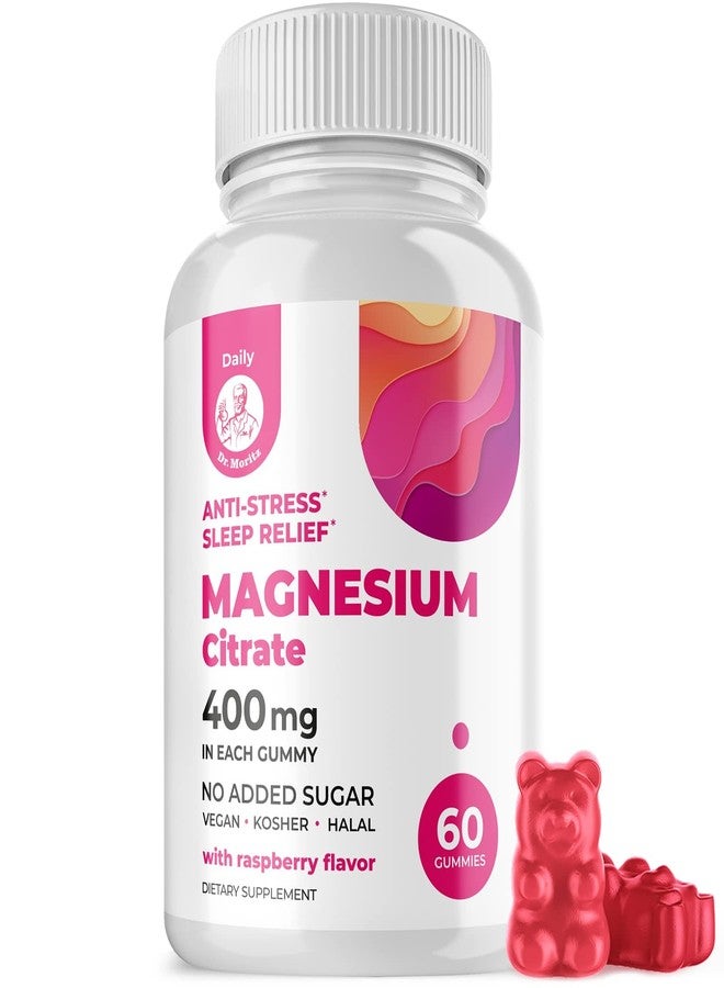 DR. MORITZ Magnesium Citrate Gummies Sugar-Free - Calm Magnesium Gummies Supplement for Children, Sugar -Supports Cardiovascular Health -Free Chews for Kids & Adults (60 Count) - Image 1