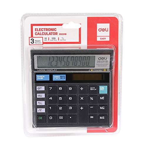 deli W39231B GTM Basic Financial Calculator with Steps Check and Correct Function | 3 Years Warranty - Black - Image 3