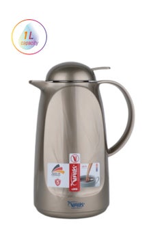 Valk Vacuum Flask With Double Wall Glass 1.0 Liter Wide Mouth With Anti-Leakage Made in Germany  - Image 1