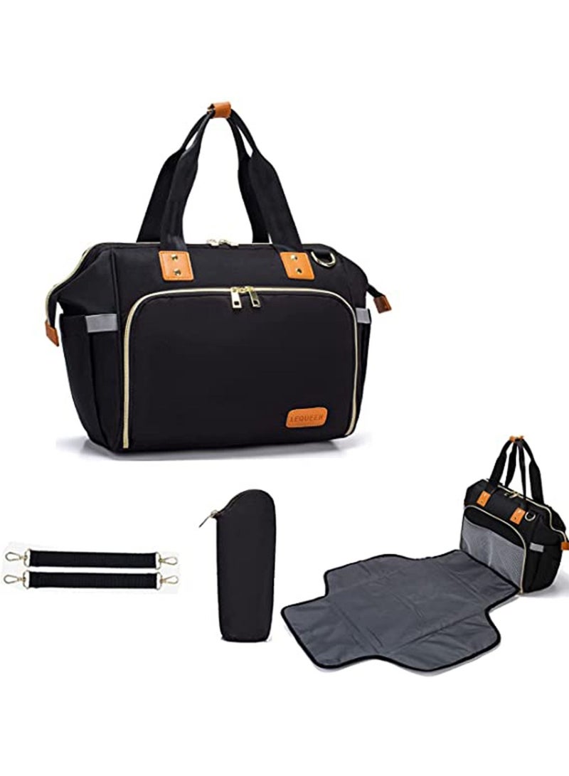 GT-Wheel Diaper Mummy Bag Tote with Bottle Case and Changing Pad, Dikaslon Large Travel Diaper Tote for Mom and Dad, Multifunction Baby Bag for Boys and Girls - Image 1