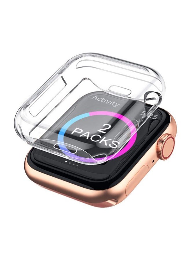 Beauenty 2-Piece Screen Protector Case For Apple Watch Series 4 44mm Clear - Image 2