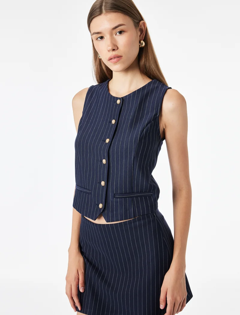 كوتون Striped Vest