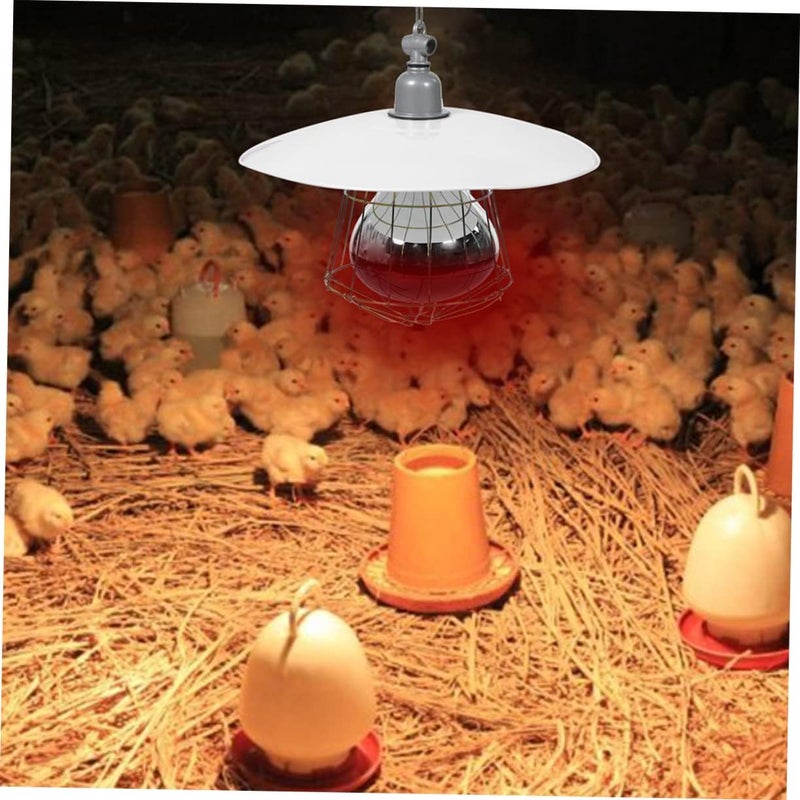 Livestock Warmer Lamp for Piglets Heating Light Kit Ceramic Socket Safe Livestock Warming Tool for Farms Adjustable Temperature - Image 4