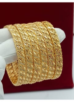 Dubai Cold Color Bangles 6Pcs Set for Women  Wedding Wear, Traditional Jewelry Gift High Quality Dubai Bride Bangles Set