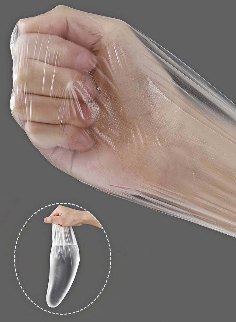 كيفن 100 قطعة من البلاستيك الجوارب التي يمكن التخلص منها مع ملصقات البارافين الشمع بطانات حمام القدمين أقدام الأقدام تغطي الجوارب الجوارب السبا القدم الأقدام الأقدام - Image 2