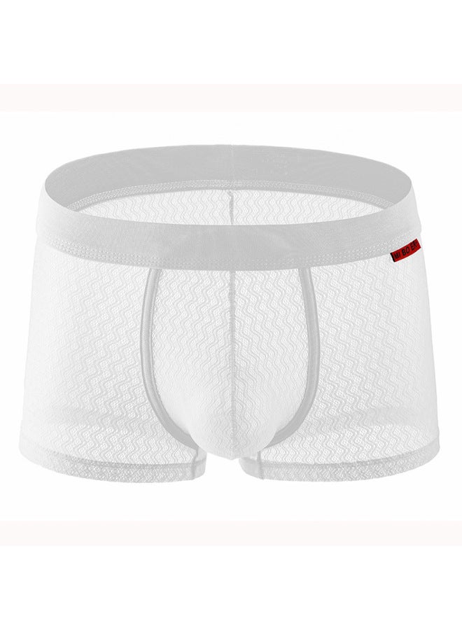 Men's Underwear Ice-feeling Small Cool Breathable Boxers Summer Lightweight Boys Quick-drying Solid Color Four-corner Trousers