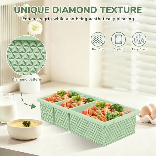 Doasuwish Silicone Freezer Trays with Lid (2-Pack), 1-Cup & 2-Cup Silicone Freezer Molds, Stackable Soup Cubes Freezer Tray with Lid for Portion Control,Food Storage & Meal Prep, Oven & Dishwasher Safe - Image 4
