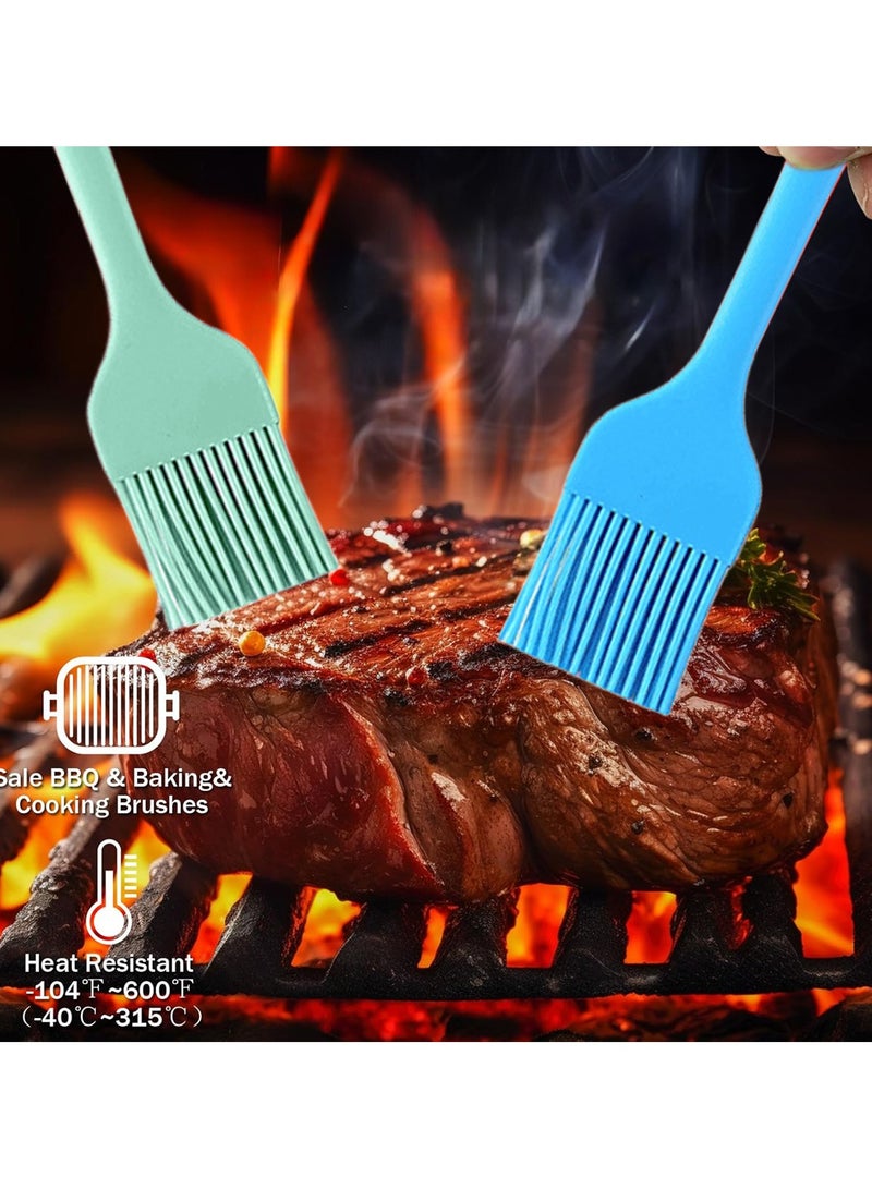 ACYYH Silicone Pastry Brush 4 Pcs, Heat Resistant Basting Brush Set for Baking, BBQ Grill, Kitchen Cooking Barbecue Brush Multicolor 8.2 Inch Long - Image 4