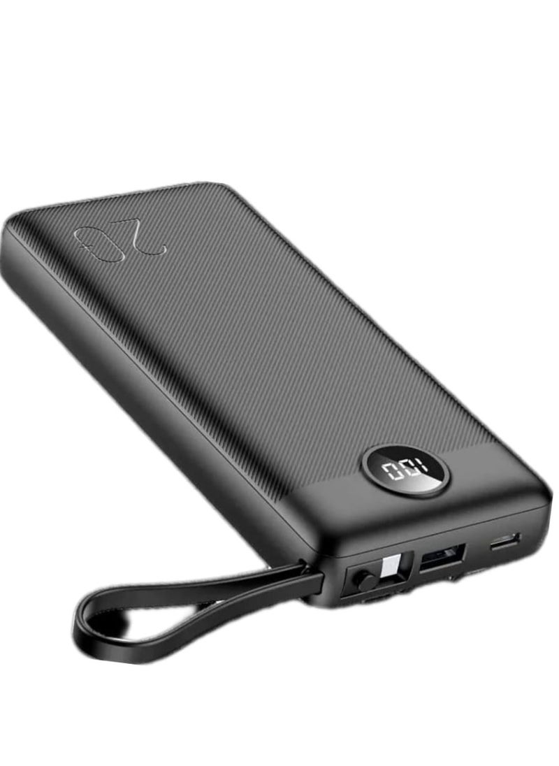 VEGER VEGER Portable Charger with Built in Cables 20000mAh LED Display Li-Polymer with Built-in 4 Cables VP-2059  - Image 2
