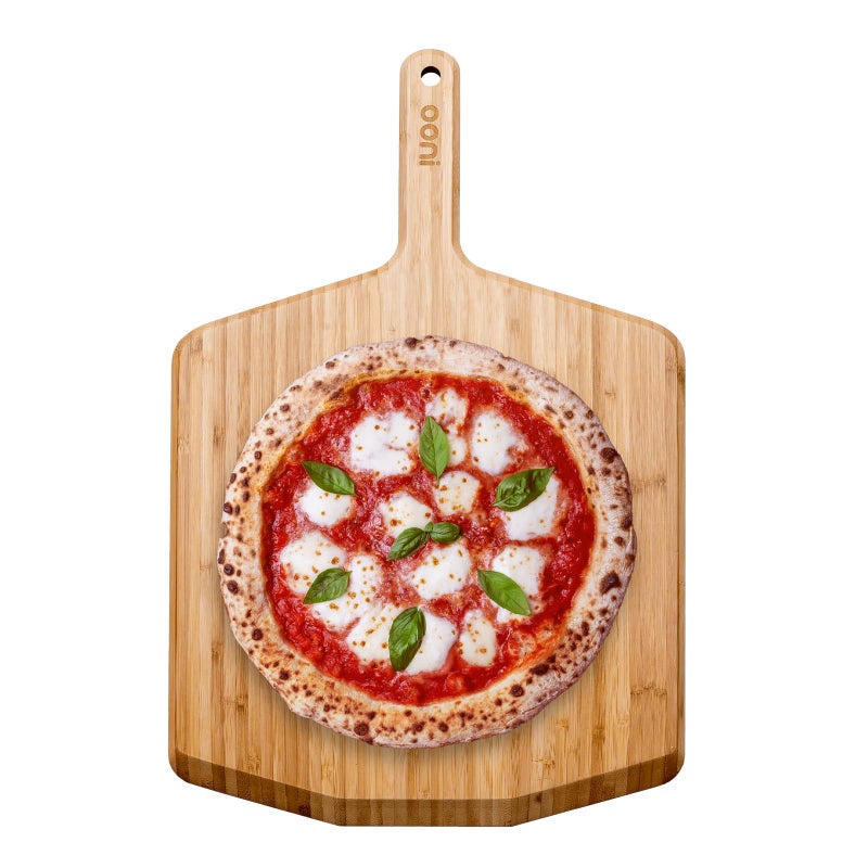 Ooni 14â€ Bamboo Pizza Peel â€“ 14 Inch Wooden Pizza Spatula Paddle, Pizza Cutting Board, Pizza Oven Accessories, Pizza Tools, Pizza Peel Wood, Pizza Board - Image 1