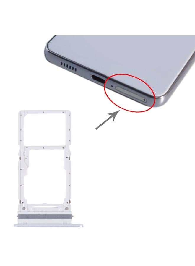 erorex For Samsung Galaxy A33 5G SM-A336B Original SIM Card Tray + SIM Card Tray / Micro SD card tray (White) - Image 4