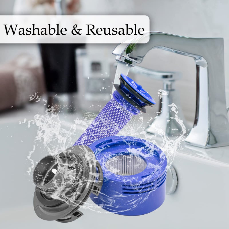 Coodss Motor Rear Cover Fit for Dyson V7 V8 Vacuum Cleaner, 1 Motor Real Cover 1 HEPA Post-Filter and 2 Pre-Filters Vacuum Filters Kit - Image 5