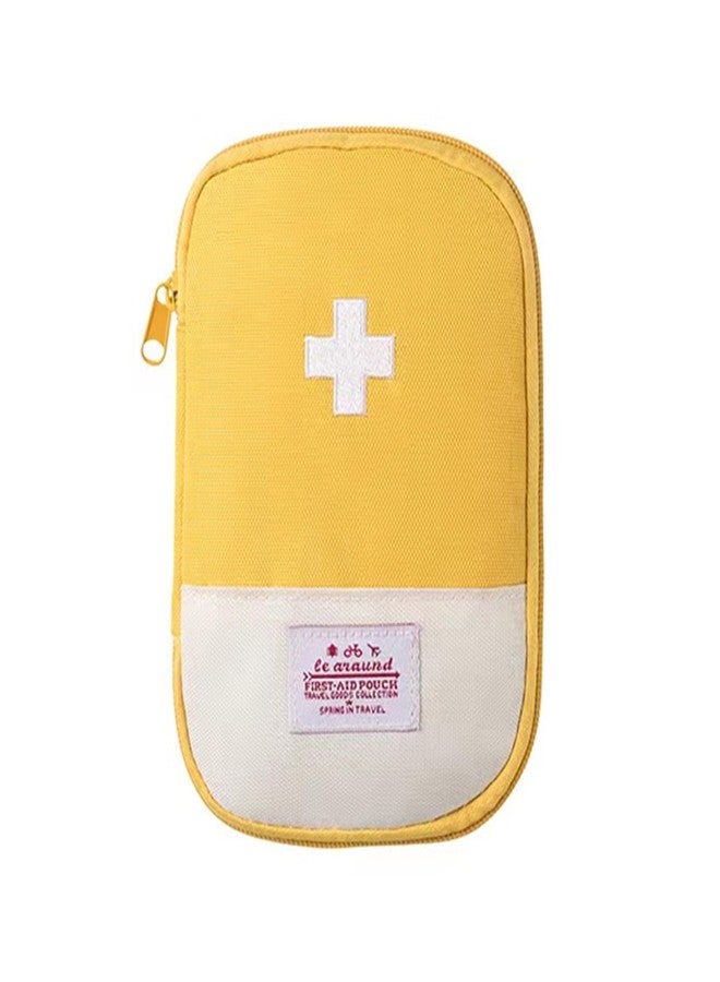 Jipemtra Red First Aid Bag Empty 1st Aid Bag Section Dividers Medical Travel Case Emergency First Responder Storage Compact Medicine Bag for Car Home Office Kitchen Sport Outdoors (Yellow) - Image 1