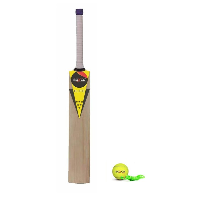 BOXCO Elite Cricket Bat Set with Hanging Practice Ball, Cotton Gloves and Carry Bag for All Age Group (6 No) - Image 4