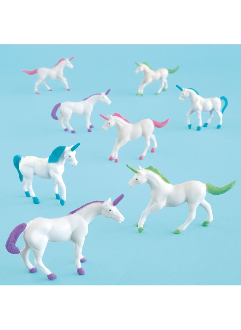 Unique Unicorn Toys White Plastic 4.5x7.5cm 8-Pack - Image 2