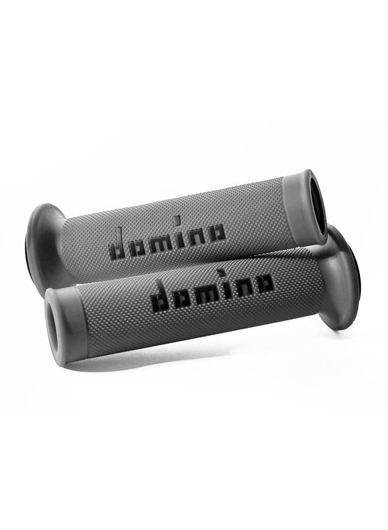 دومينو مقابض Domino Racing A010 لسباقات الطرق MotoGP – رمادي/أسود - Image 1