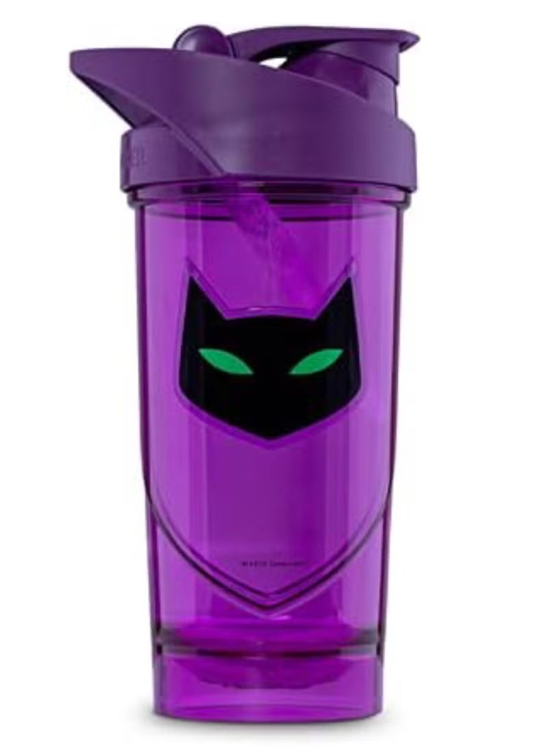 SHIELDMIXER Catwoman Pro Classic Shaker Bottle 700ml – BPA-Free, Leak-Proof Fitness & Protein Shake Cup, Purple - Image 1