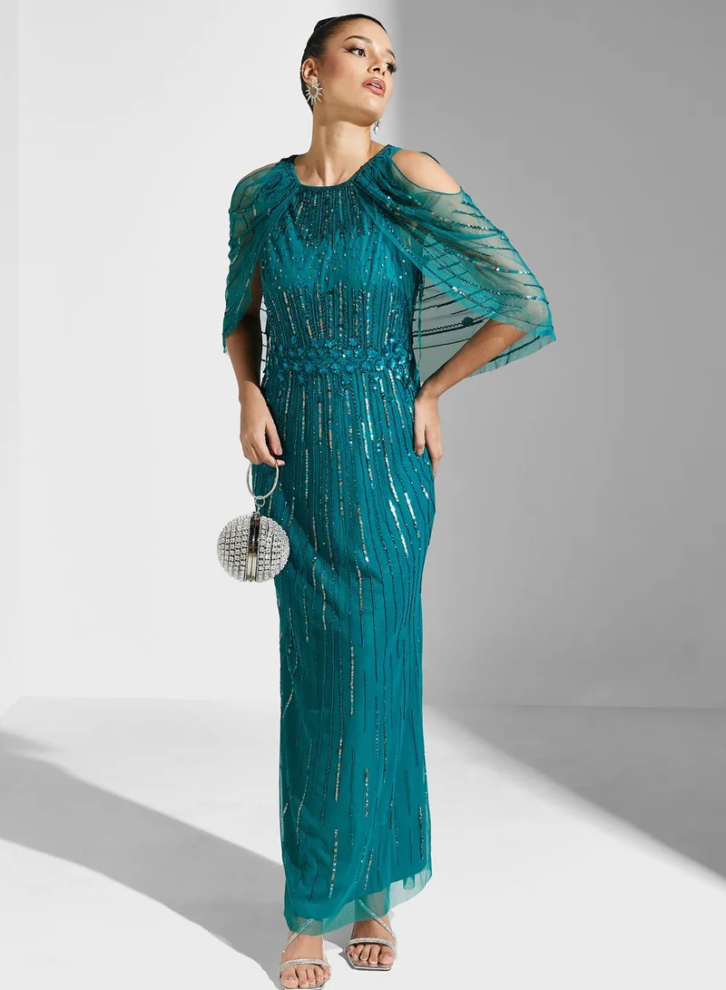 Adrianna Papell Beaded Evening Dress