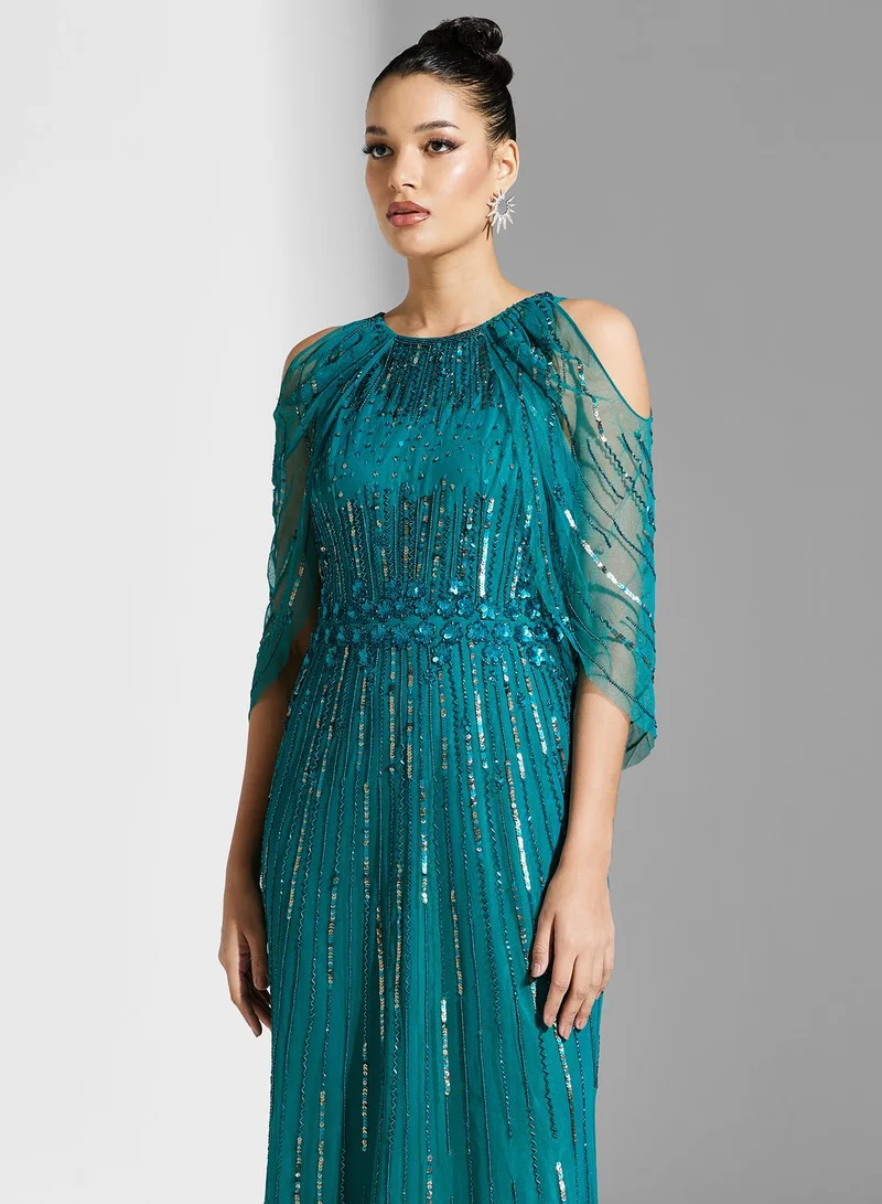 Adrianna Papell Beaded Evening Dress