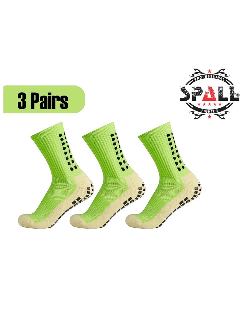 سبال 3 أزواج من جوارب كرة القدم للرجال مضادة للانزلاق ومضادة للانزلاق لكرة القدم وكرة السلة وقبضة رياضية - Image 1