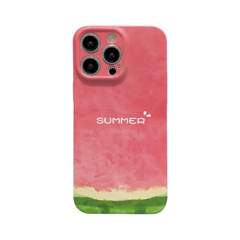 غطاء واقي، Watermelon Red، PC أسلوب منعش، مقاوم للصدمات لـ iPhone 12 Pro باللون الأحمر للمكتب المنزلي للتنقل اليومي للاستخدام العملي - Image 5