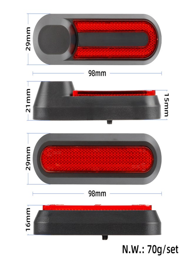 Ulip Rear Shock Absorber Electric Scooter Suspension Kit with Remote Control LED Taillight Rear Mudguard Wheel Hub Decorative Cover Compatible with M365/1S/Lite Scooters - Image 4