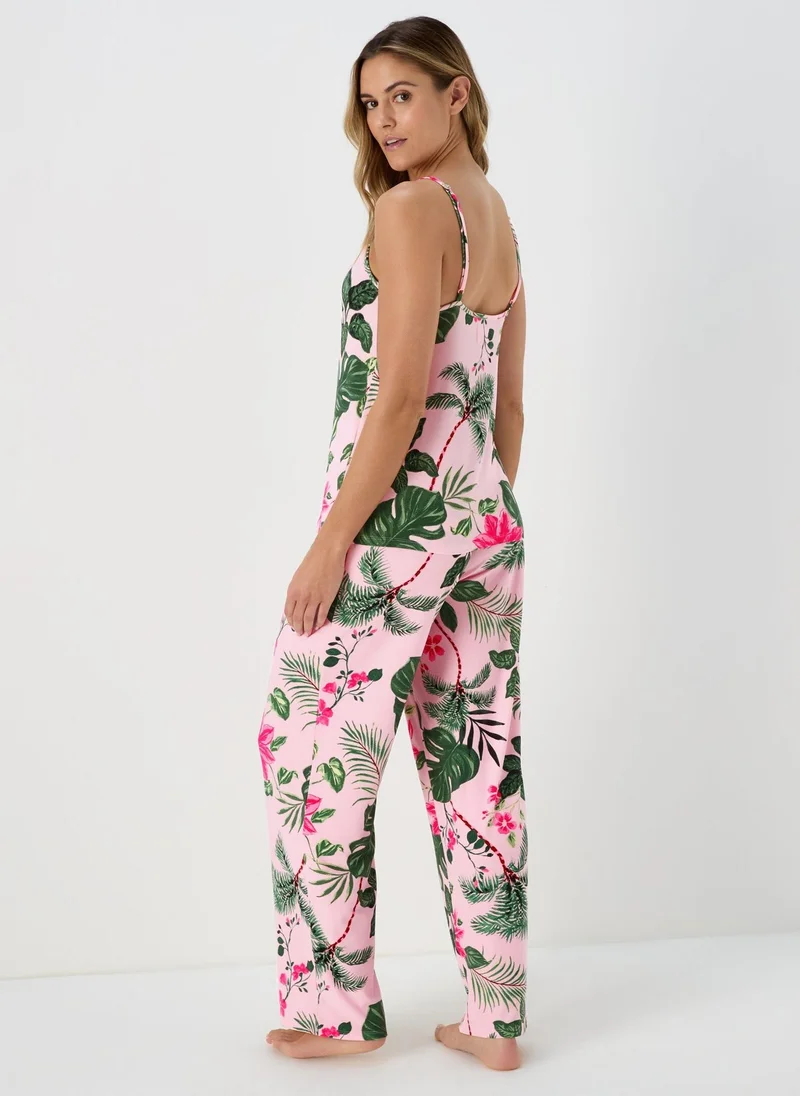 Matalan Pink Pantext Cami Set