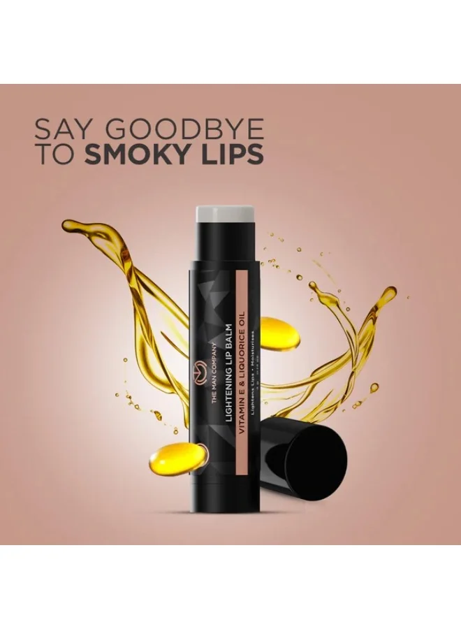 The Man Company  Lightening Lip Balm for Dry, Chapped, Dark and Smoky Lips - Pack of 2 | Moisturizes, Nourishes & Soften Lips with the power of Vitamin E, Coconut & Olive Oil  | Best Price UAE