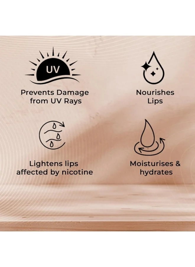 The Man Company  Lightening Lip Balm for Dry, Chapped, Dark and Smoky Lips - Pack of 2 | Moisturizes, Nourishes & Soften Lips with the power of Vitamin E, Coconut & Olive Oil  | Best Price UAE
