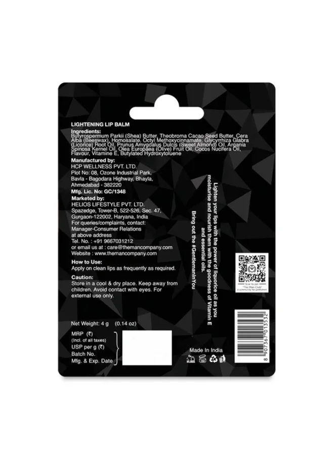The Man Company  Lightening Lip Balm for Dry, Chapped, Dark and Smoky Lips - Pack of 2 | Moisturizes, Nourishes & Soften Lips with the power of Vitamin E, Coconut & Olive Oil  | Best Price UAE