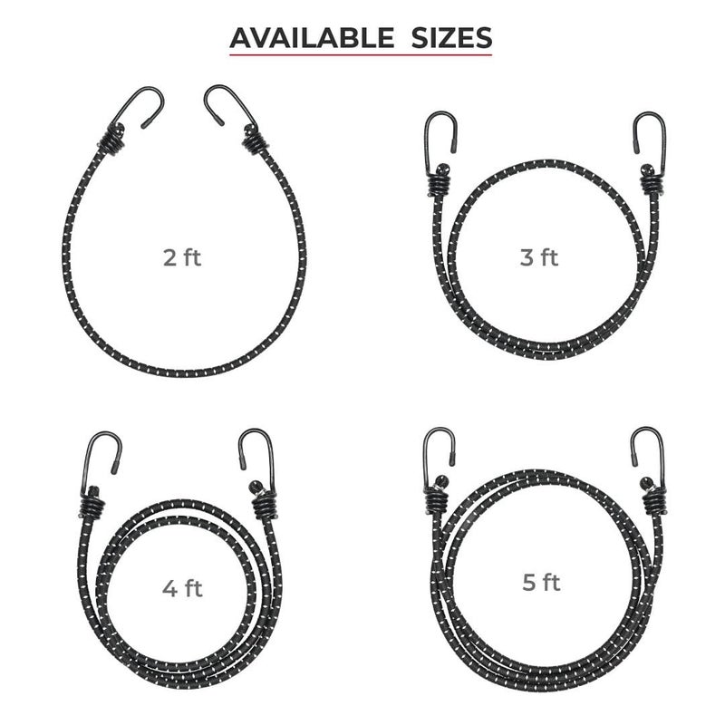 ViaTerra Reflective Bungee Cord for Bike Luggage with Hooks Durable Bike Rope and Luggage Tie Down Perfect Bungee Cord and Luggage Rope for Bikers 4 Ft - Image 3