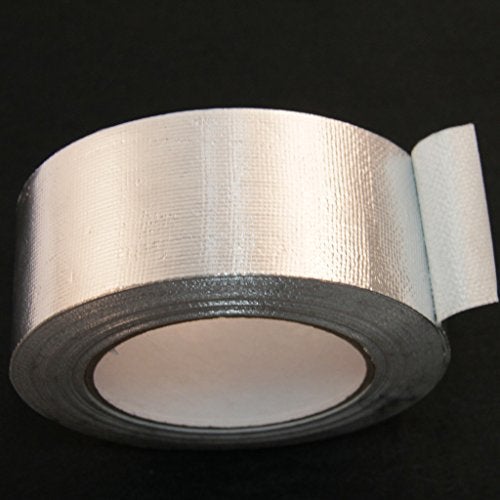 HiwowSport Fiberglass Aluminized Foil Heat Shield Thermal Barrier Adhesive Backed Heat Reflective Tape 2" x 82' Roll Silver - Image 5