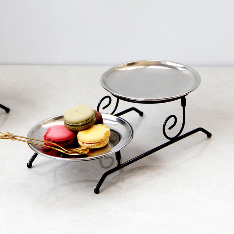 2 pcs Double-layer Cake Stand Detachable Cake Tray Fruit Stand Dessert Tray - Image 5