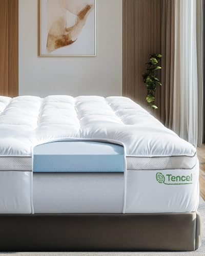 ViscoSoft 3 Inch Pillow Top Memory Foam Mattress Topper Twin XL Cooling Hybrid Lux Dual Layer Extra Long Mattress Pad CertiPurUS Certified