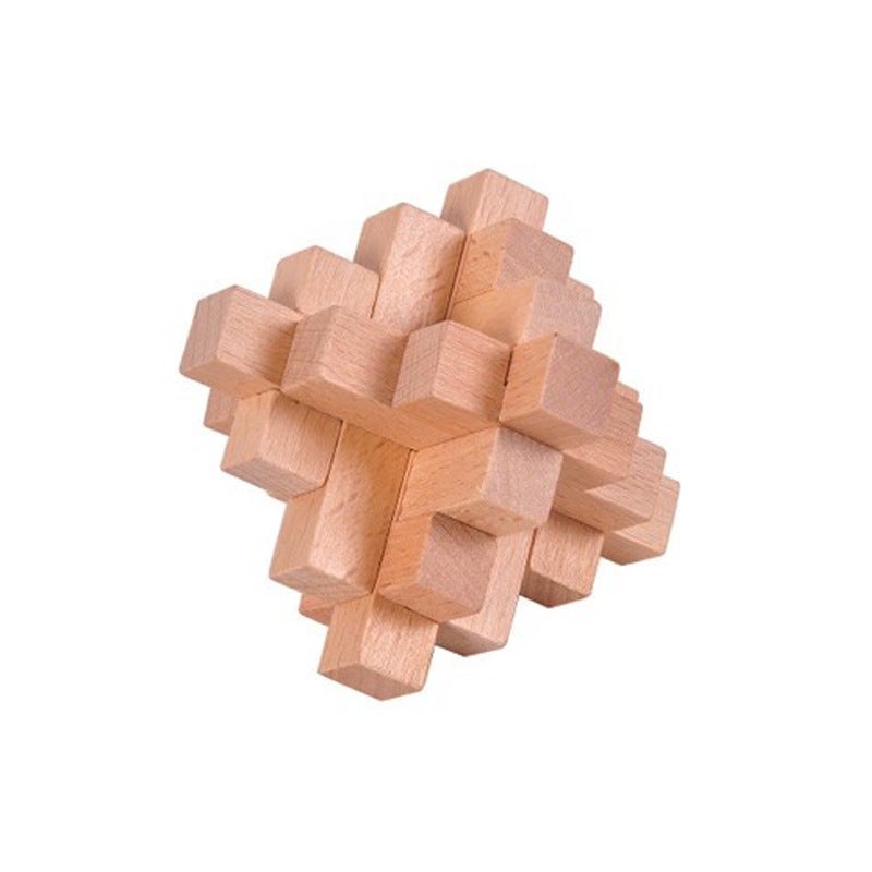 Luban Lock Kongming Lock Full Set Of Children'S Educational Toys For Primary School Students Small Mini Beech Kongming Lock Manufacturers Set - Image 5