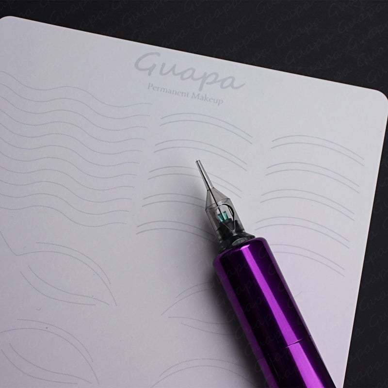 MARLLOGIVA 2pcs White Permanent Makeup Practice Eyeliner Skin Silicone Latex Eyes Silicone Practice Mat Template for Precision Training (White Skin) - Image 2